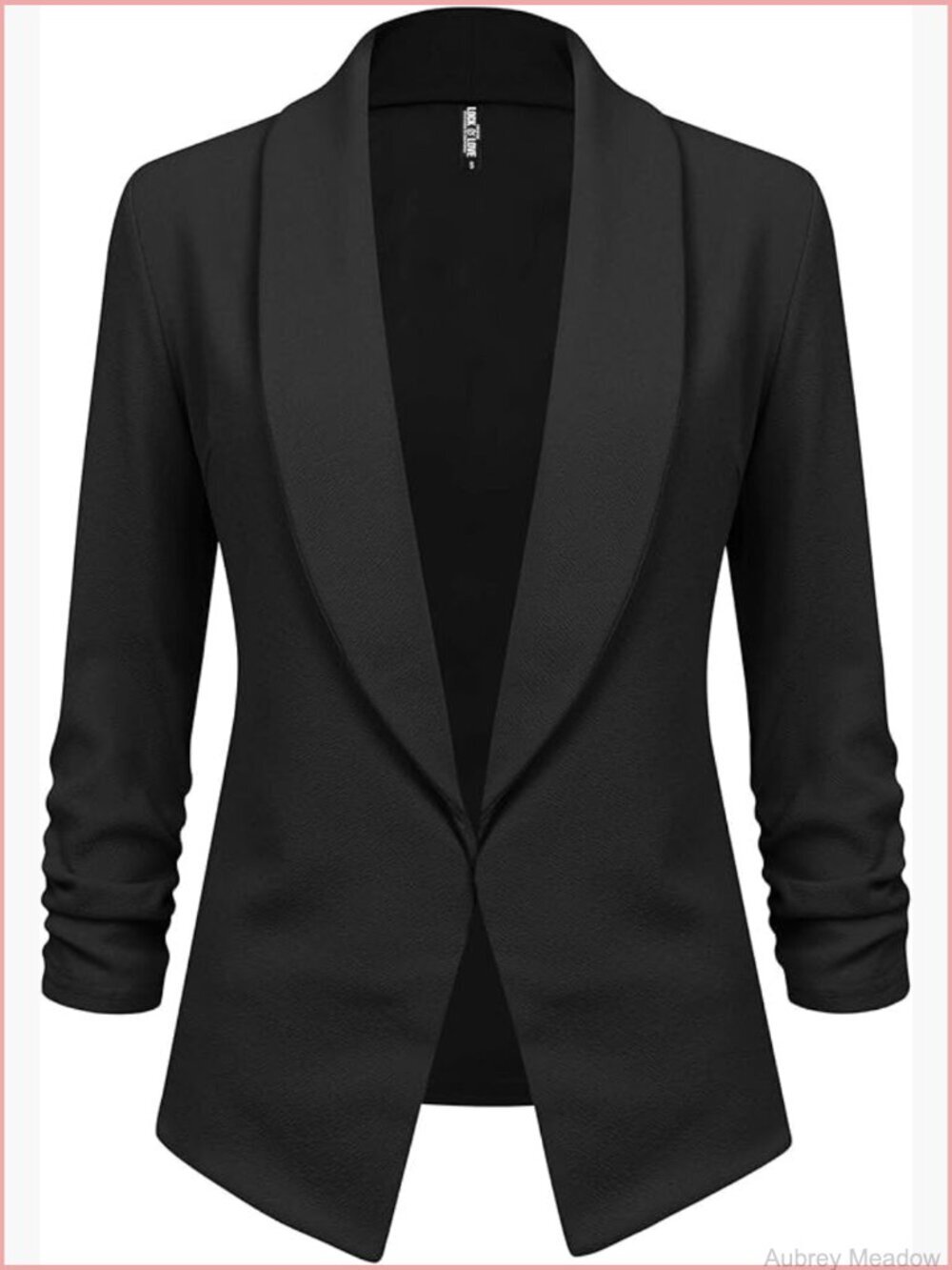 3/4 Sleeve Open Front Blazer Cardigan Jacket Work Office